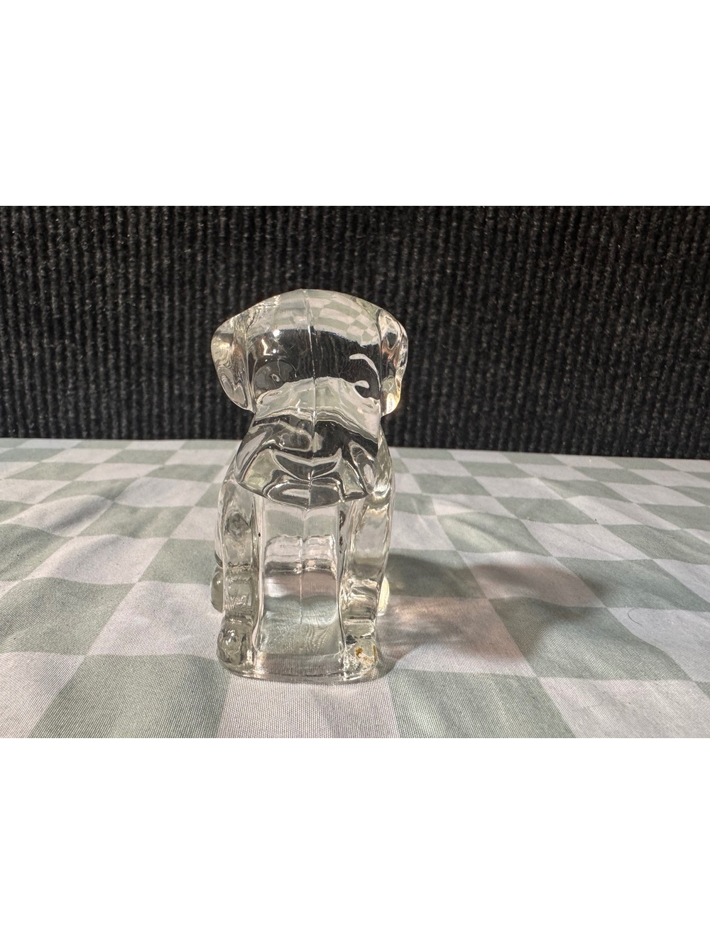 Clear Glass Puppy Figurine Sculpture
